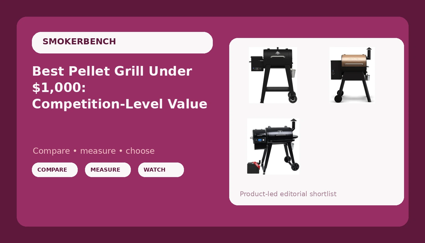 Best Pellet Grill Under $1,000: Competition-Level Value - SmokerBench review with measurements and honest opinion